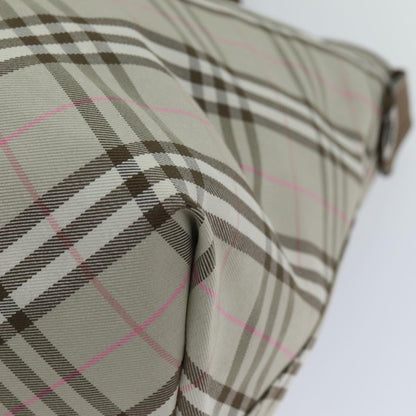 Burberry Nova Check Reversible Tote Bag Nylon Beige Auth hk1321