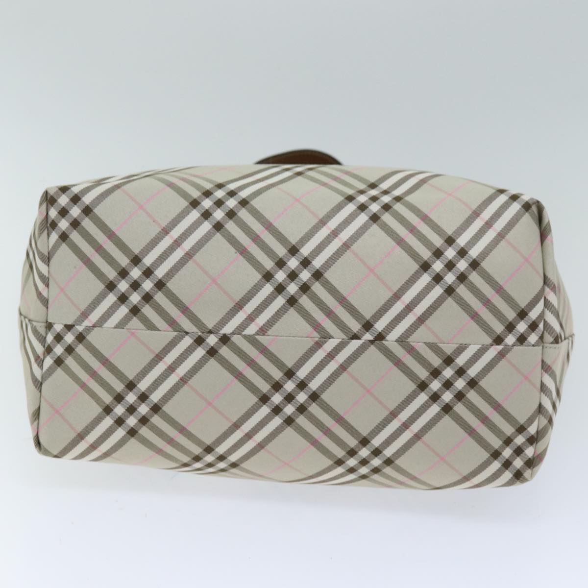 Burberry Nova Check Reversible Tote Bag Nylon Beige Auth hk1321