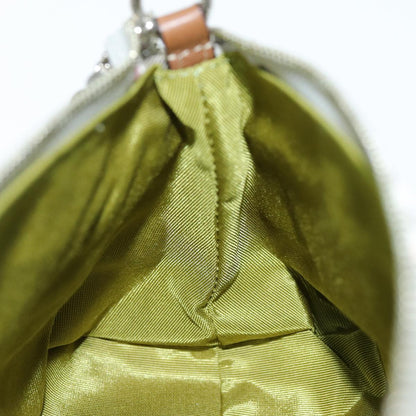 Burberry Nova Check Accessory Pouch Nylon Beige Green Auth hk1323