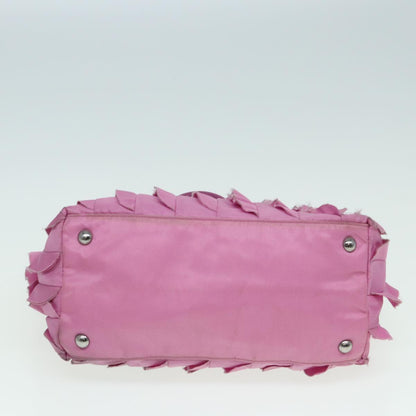 PRADA Hand Bag Nylon Pink Auth hk1377