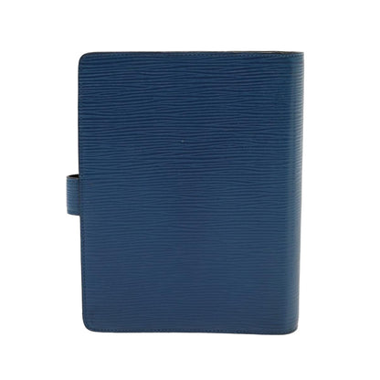 LOUIS VUITTON Epi Agenda MM Day Planner Cover Blue R20055 LV Auth hk1395