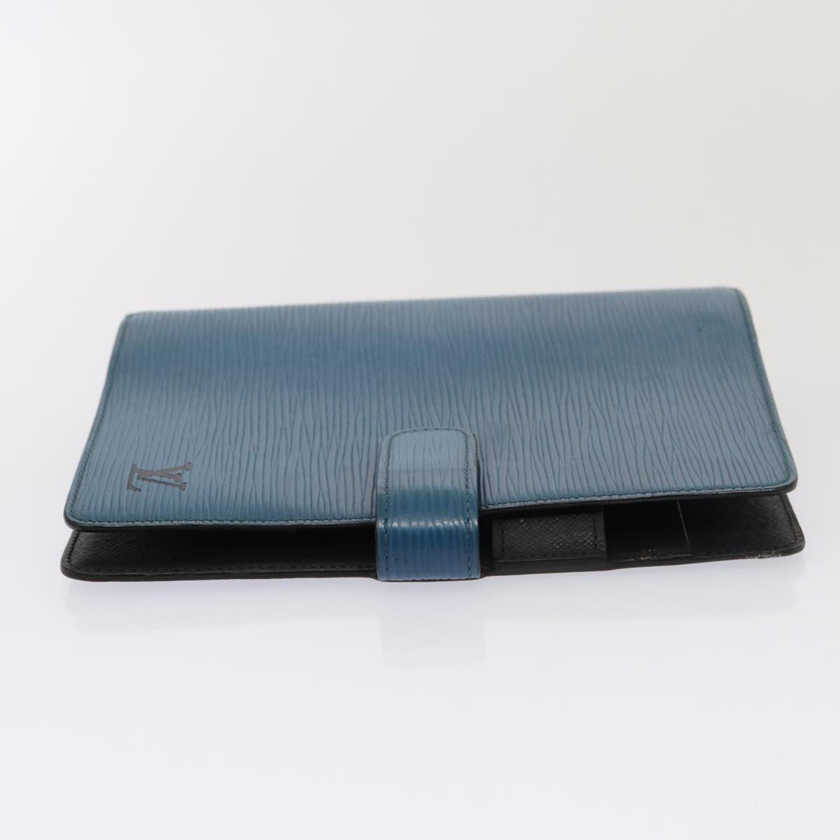 LOUIS VUITTON Epi Agenda MM Day Planner Cover Blue R20055 LV Auth hk1395