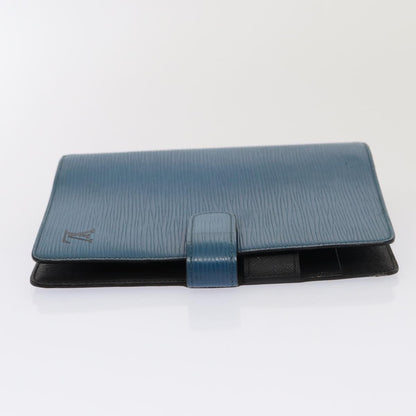 LOUIS VUITTON Epi Agenda MM Day Planner Cover Blue R20055 LV Auth hk1395