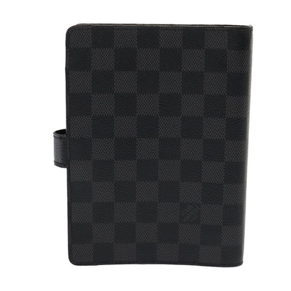 LOUIS VUITTON Damier Graphite Agenda MM Day Planner Cover R20242 LV Auth hk1439