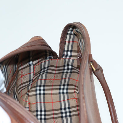 BURBERRYSs Hand Bag Leather Brown Auth hk1457