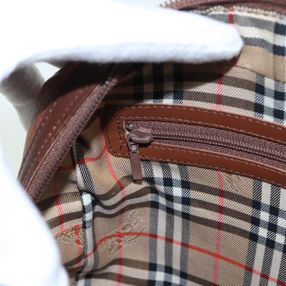 BURBERRYSs Hand Bag Leather Brown Auth hk1457