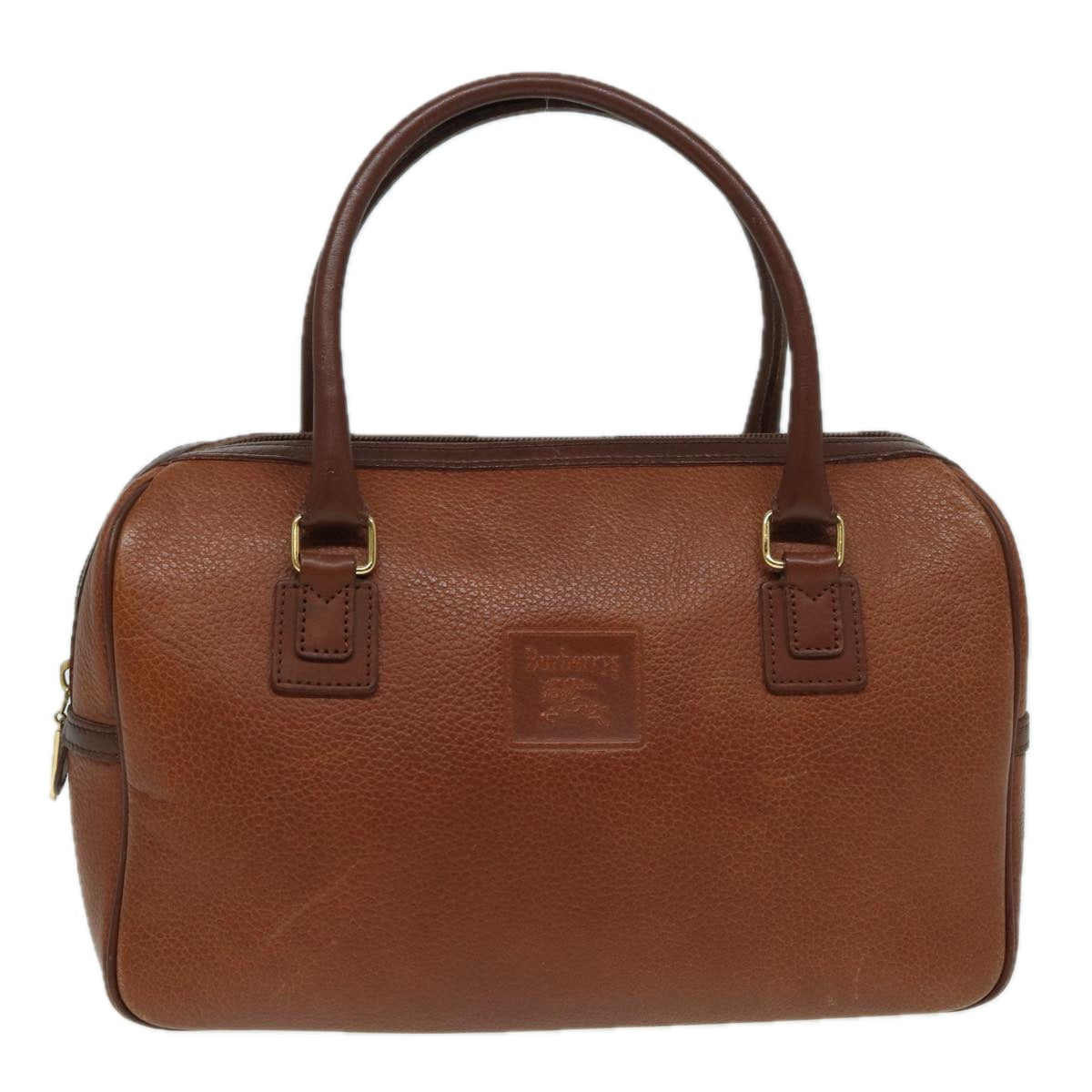 BURBERRYSs Hand Bag Leather Brown Auth hk1457