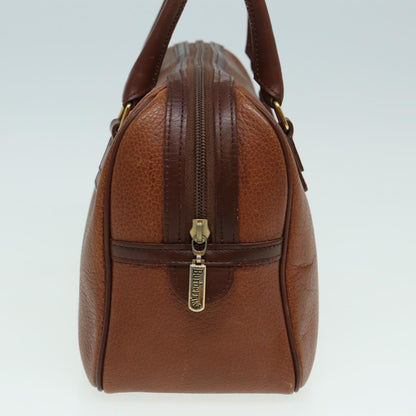 BURBERRYSs Hand Bag Leather Brown Auth hk1457