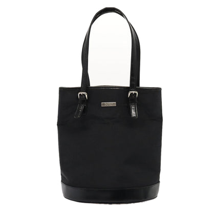 BURBERRYSs Nova Check Blue Label Tote Bag Nylon Beige Black Auth hk1462