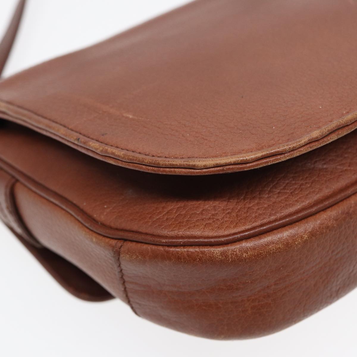 BURBERRYSs Shoulder Bag Leather Brown Auth hk1530