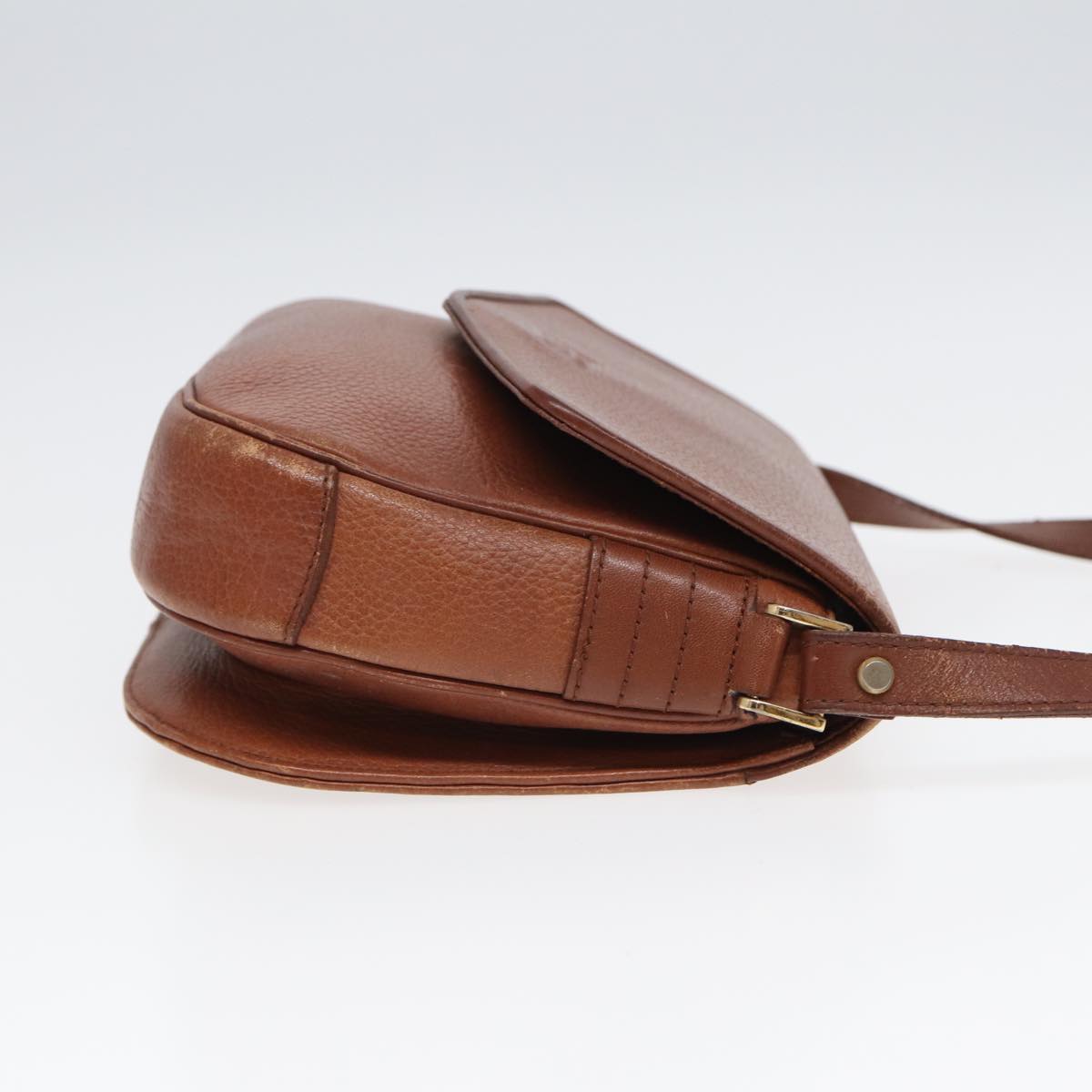 BURBERRYSs Shoulder Bag Leather Brown Auth hk1530
