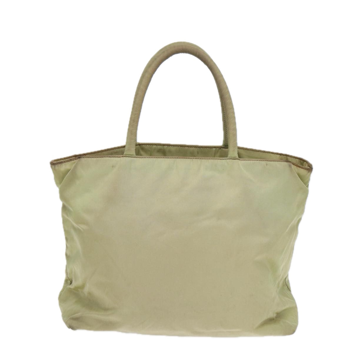 PRADA Tote Bag Nylon Silver Pistachio Green Auth hk1563