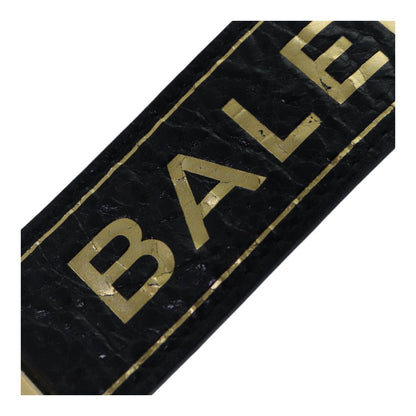 Balenciaga Bangle Bracelet Leather Black 466597 Auth hk1591