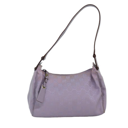 GUCCI GG Canvas Shoulder Bag Purple Gold 92699 Auth hk1631