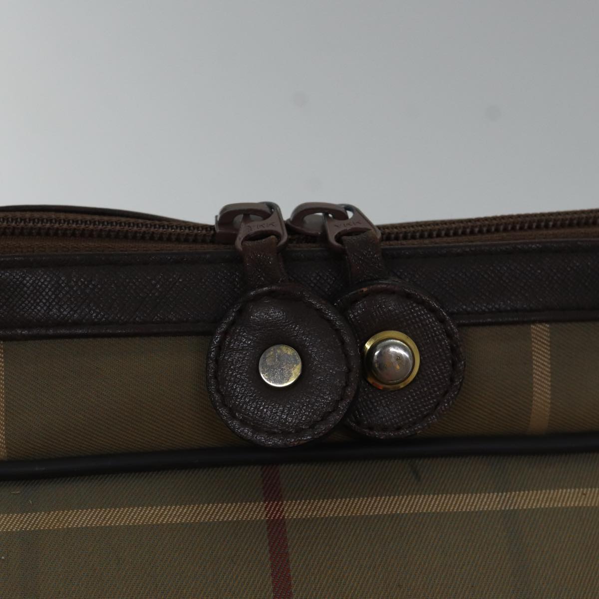 BURBERRYSs Nova Check Boston Bag Canvas Beige Auth hk1648