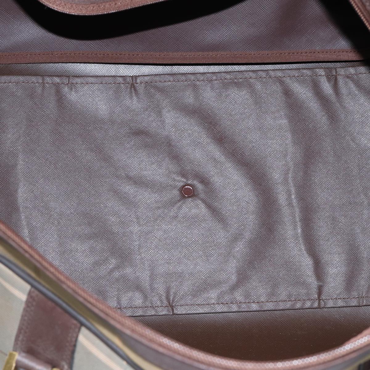 BURBERRYSs Nova Check Boston Bag Canvas Beige Auth hk1648