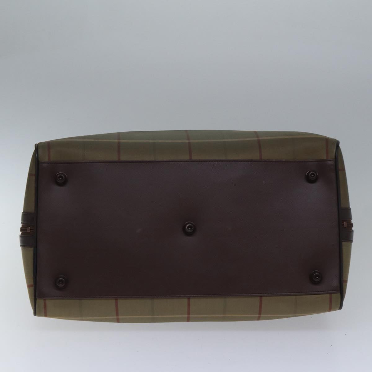 BURBERRYSs Nova Check Boston Bag Canvas Beige Auth hk1648