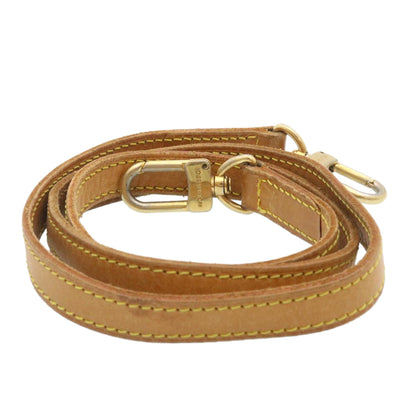 LOUIS VUITTON Shoulder Strap Leather Beige LV hk278