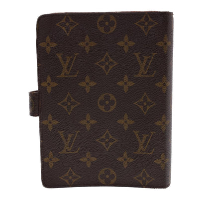 LOUIS VUITTON Monogram Agenda MM Day Planner Cover R20105 LV hk652