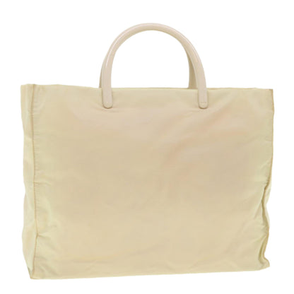 Prada Hand Bag Nylon Beige  hk668