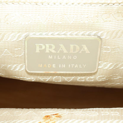 Prada Hand Bag Nylon Beige  hk668