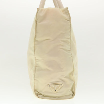 Prada Hand Bag Nylon Beige  hk668