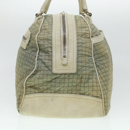 Prada Quilted Boston Bag Nylon Gray  hk697