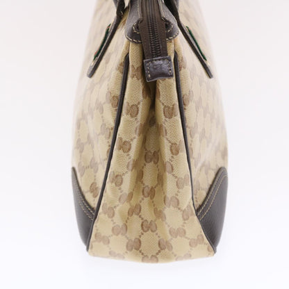 GUCCI GG Crystal Canvas Web Sherry Line Shoulder Bag Beige 293599  hk775