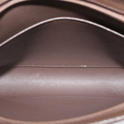 BurberrySs Nova Check Clutch Bag Canvas Leather Khaki Brown Auth hk820
