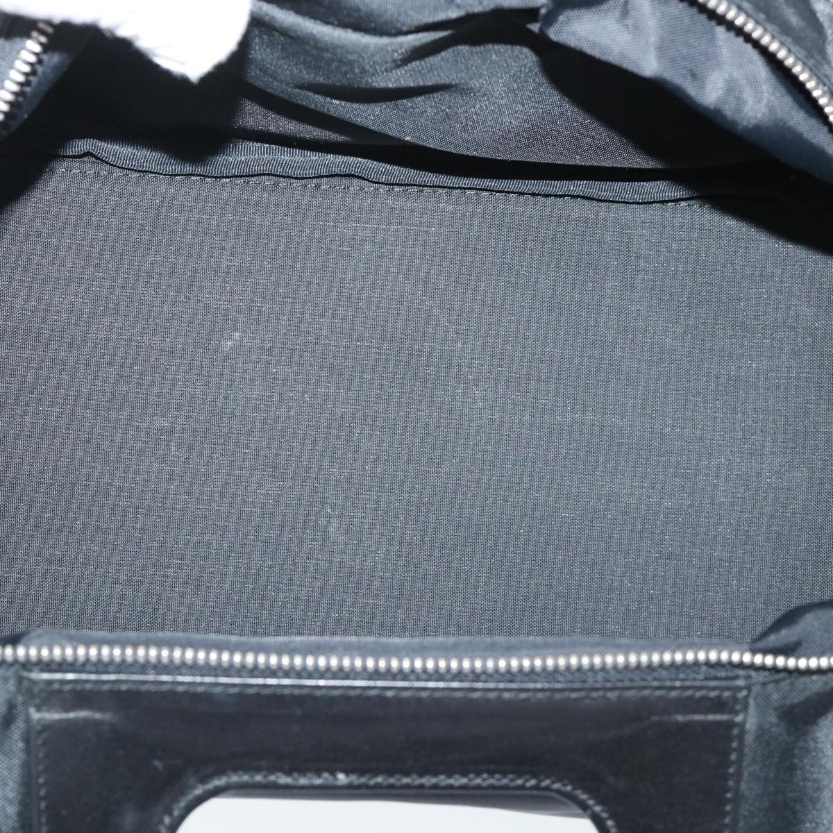 BurberrySs Nova Check Blue Label Hand Bag Nylon Black Beige Auth hk826