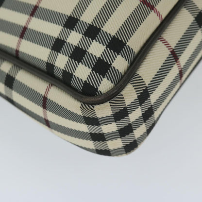 Burberry Nova Check Shoulder Bag Nylon Beige Auth hk954
