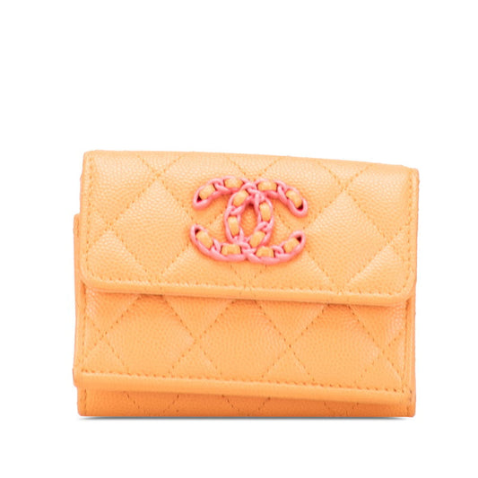 Chanel Coco Mark Matelassé Caviar Skin Compact Wallet