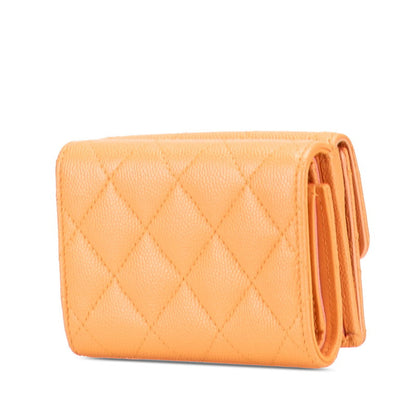 Chanel Coco Mark Matelassé Caviar Skin Compact Wallet