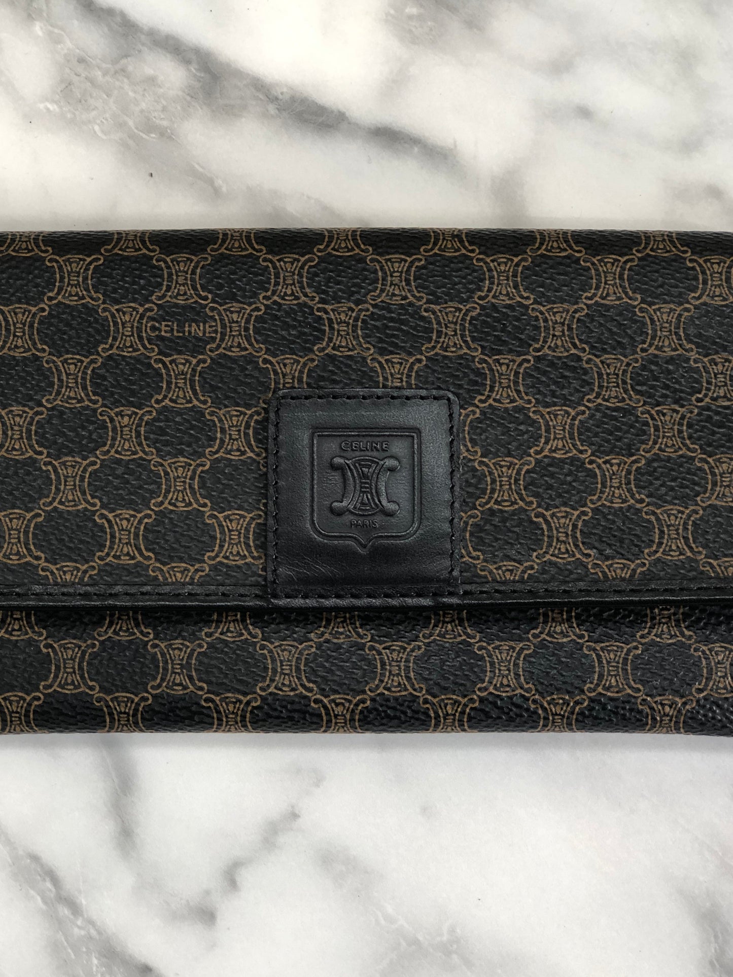 CELINE  Long Wallet Black Vintage 66c45f