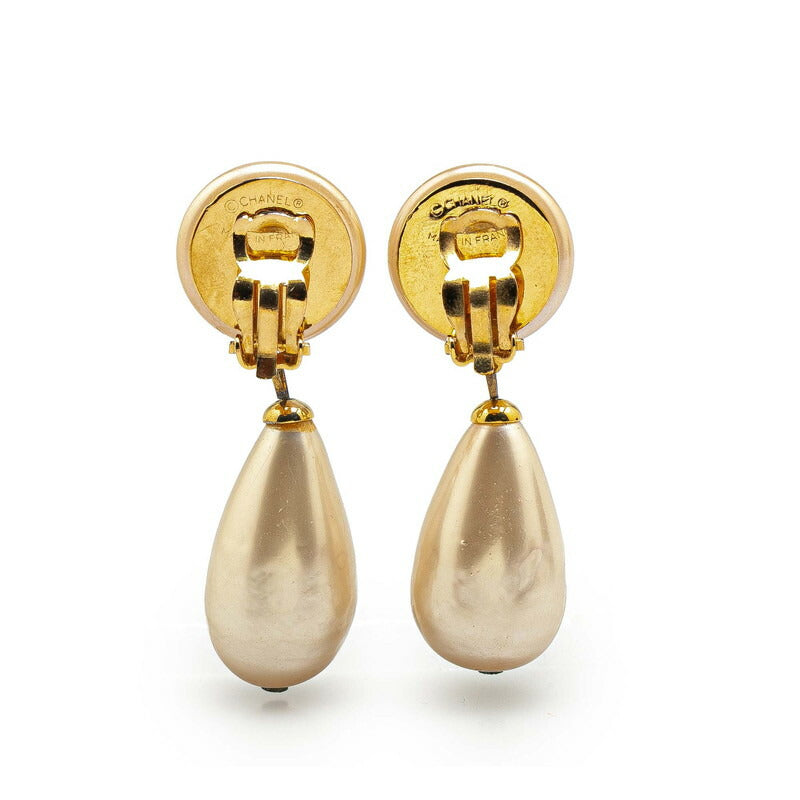 Chanel Coco Mark Vintage Pearl Earrings