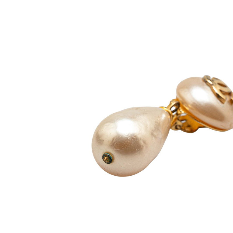Chanel Coco Mark Vintage Pearl Earrings