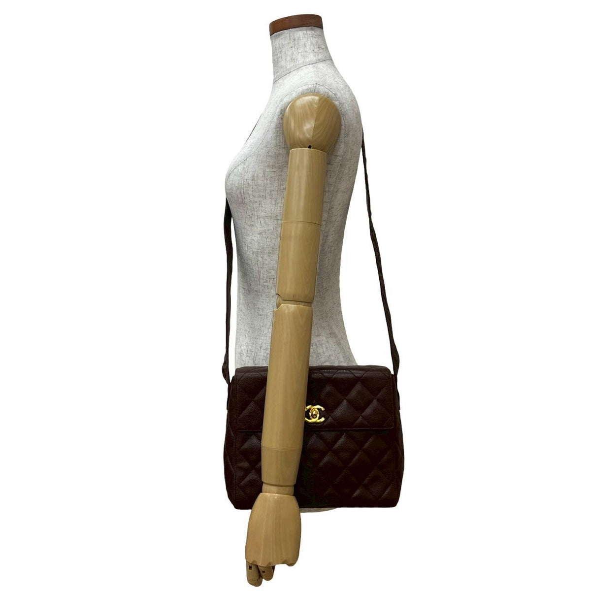 Chanel Matelassé Caviar Leather Shoulder Bag