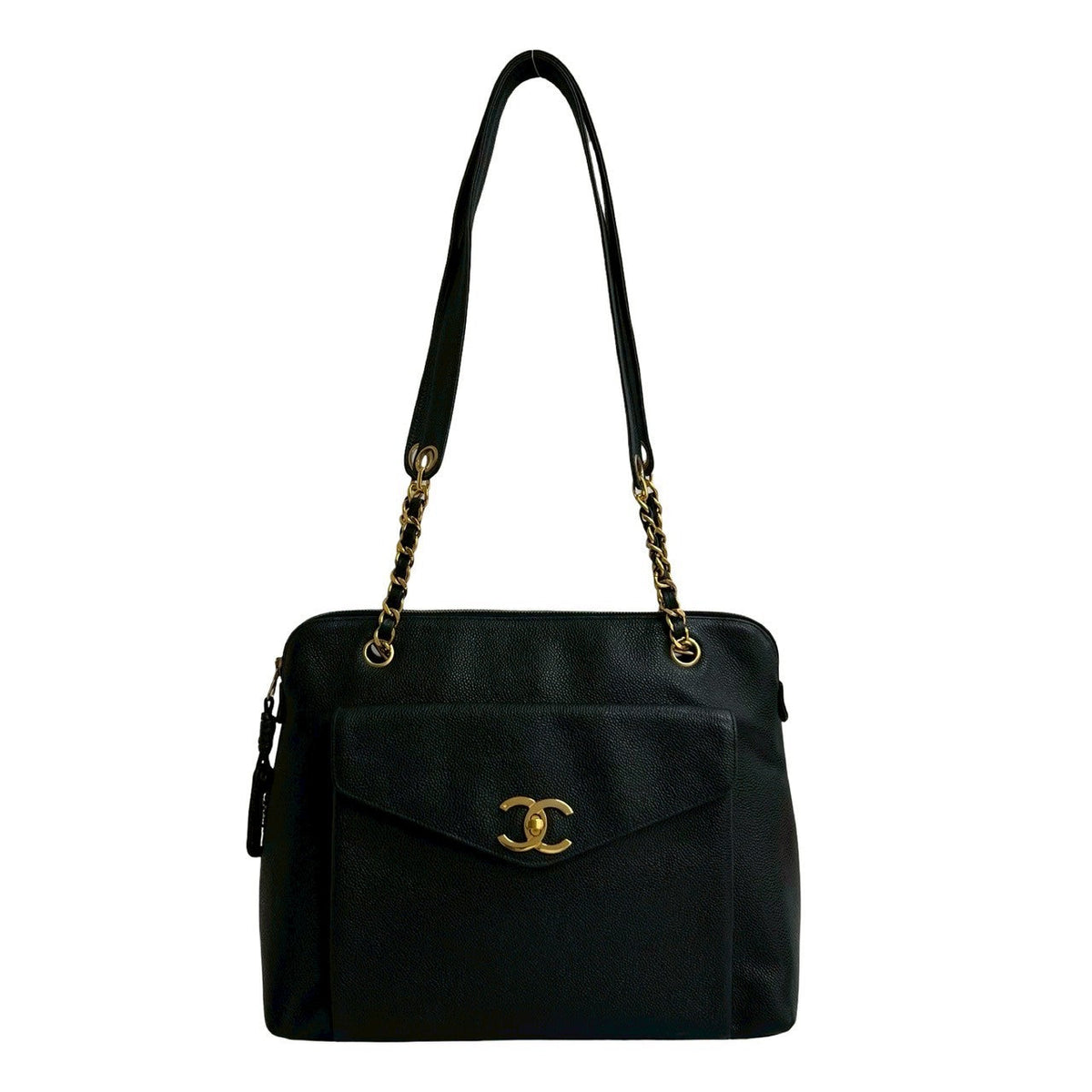 Chanel Coco Mark Caviar Leather Shoulder Bag
