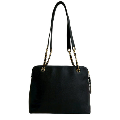 Chanel Coco Mark Caviar Leather Shoulder Bag