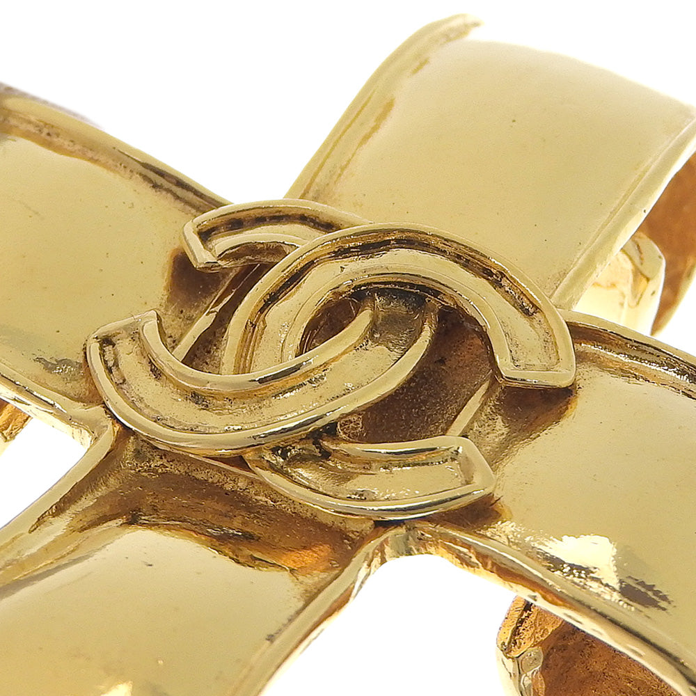 CHANEL Brooch Plated Gold gold vintage COCO Mark cross Women Used