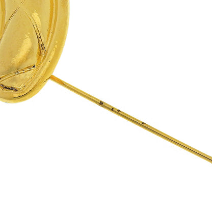 CHANEL Brooch Plated Gold gold vintage Matrasse COCO Mark Women Used