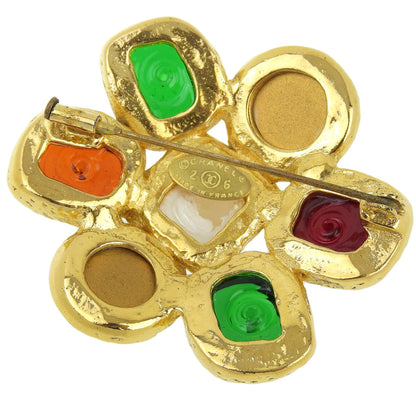 CHANEL Brooch Plated Gold gold Gripoa Women Used