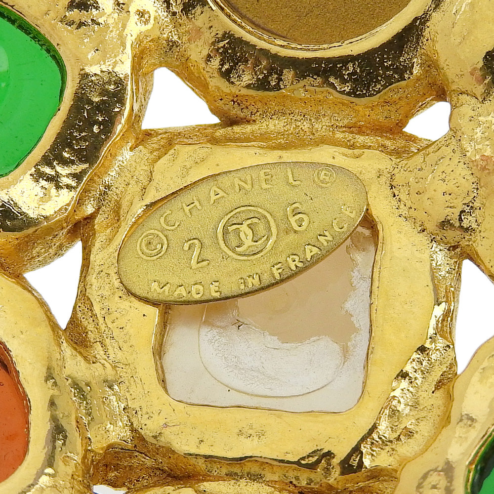 CHANEL Brooch Plated Gold gold Gripoa Women Used