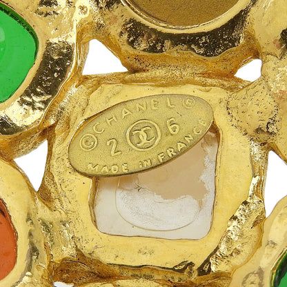 CHANEL Brooch Plated Gold gold Gripoa Women Used