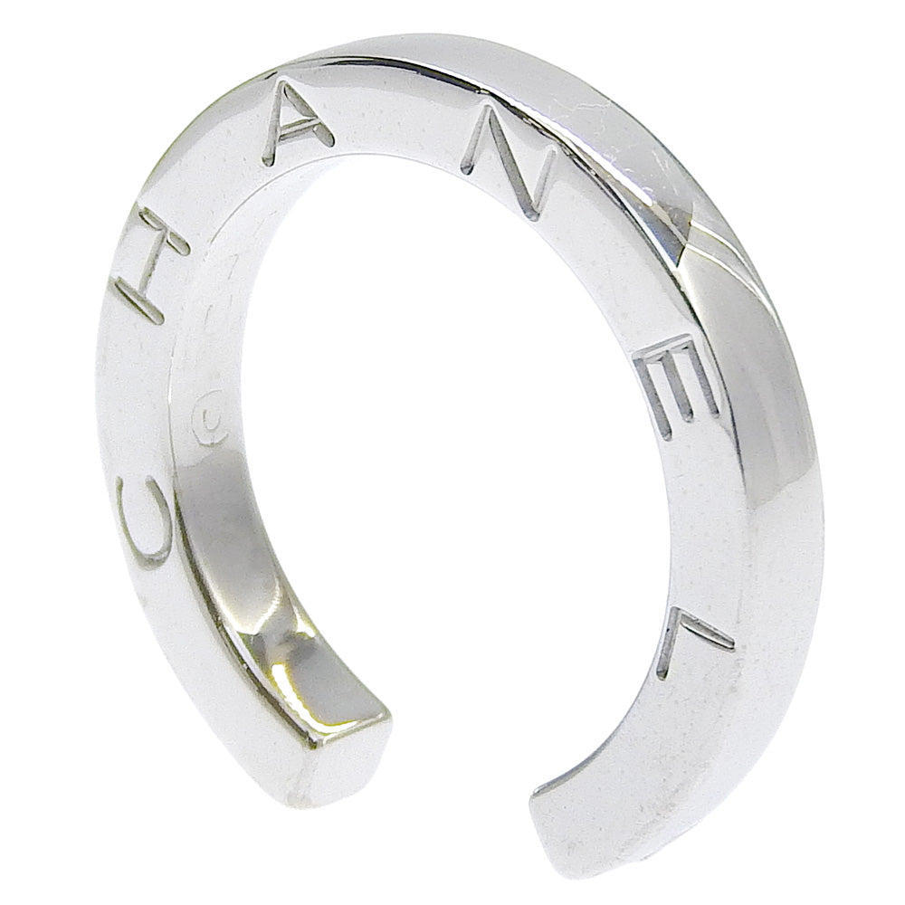 CHANEL Ring K18 white gold Silver Signature Women Used