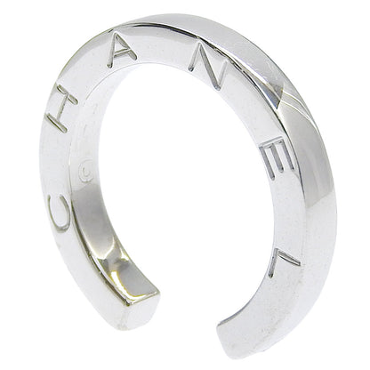 CHANEL Ring K18 white gold Silver Signature Women Used