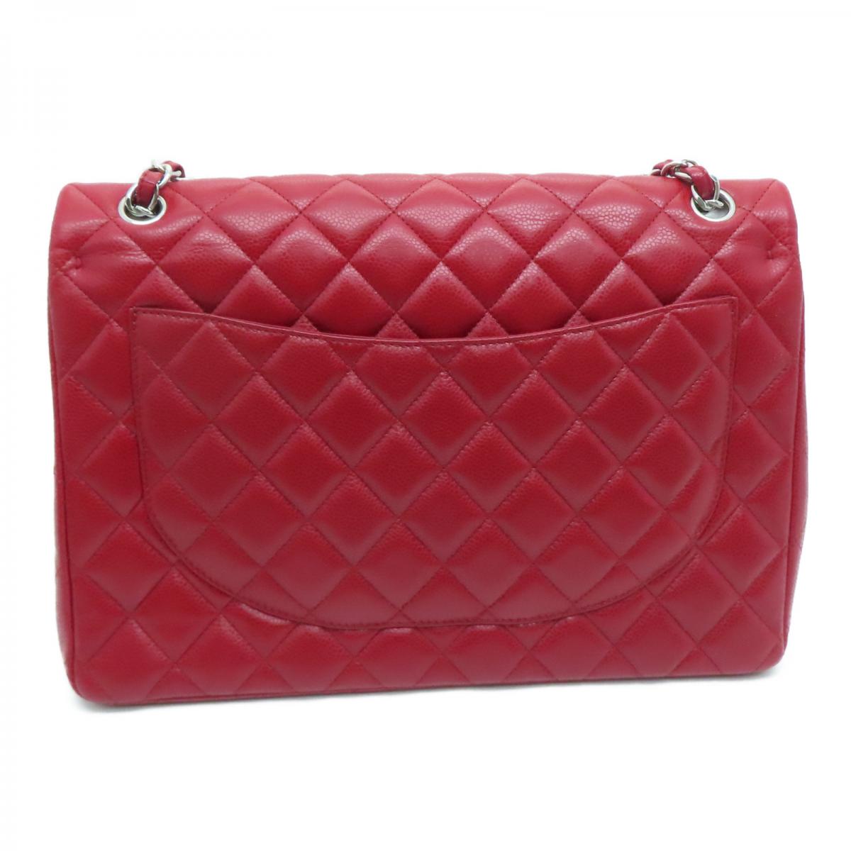 Chanel Maxi Double Flap Red Bag
