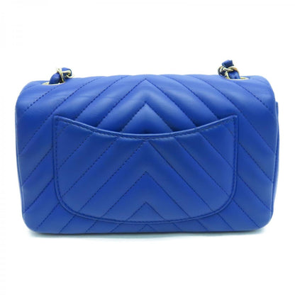 Chanel Mini Chevron Blue Bag