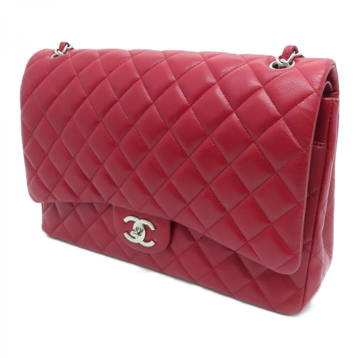 Chanel Maxi Double Flap Red Bag