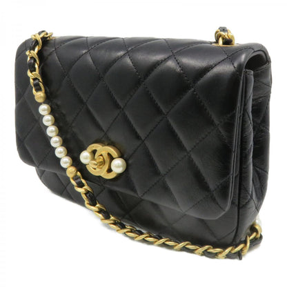 Chanel Flap Bag With Pearl CC And Chain